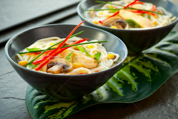 Chicken noodle soup Stock photo © sarsmis