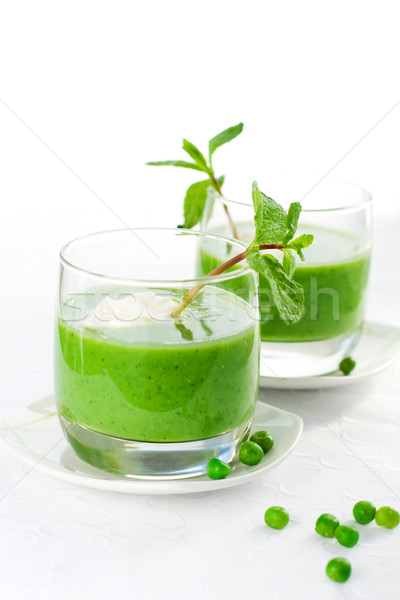 Verde sopa creme de comida jantar Foto stock © sarsmis