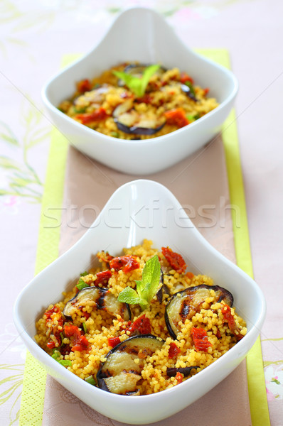 Couscous salade légumes grillés tomates menthe [[stock_photo]] © sarsmis