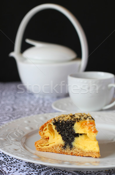 poppy seed quark cake Stock photo © sarsmis