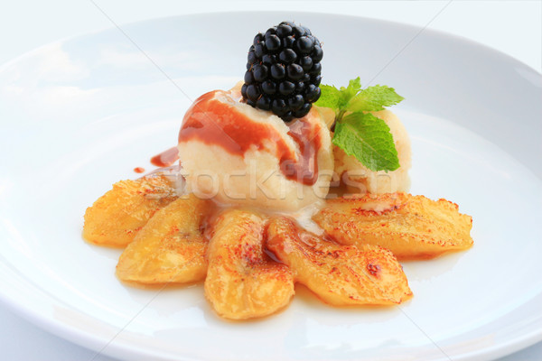 Fried bananas with ice cream  Stock photo © sarsmis