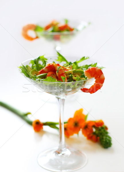 Сток-фото: креветок · коктейль · авокадо · помидоров · лист · томатный