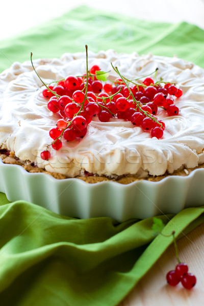 Redcurrant meringue tart Stock photo © sarsmis