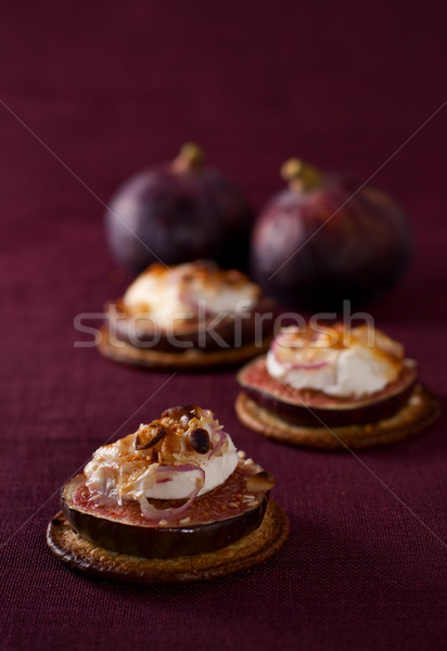 Foto stock: Queijo · delicioso · aperitivos · cabra · doce · cebola