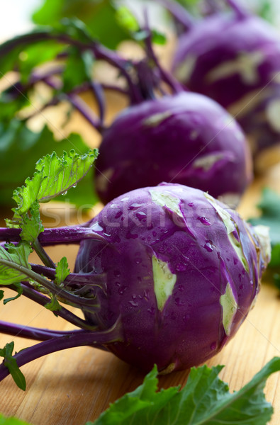 purple kohlrabies  Stock photo © sarsmis