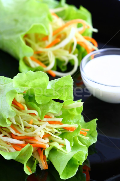 Ensalada de col vinagreta ensalada zanahoria vegetales plato Foto stock © sarsmis
