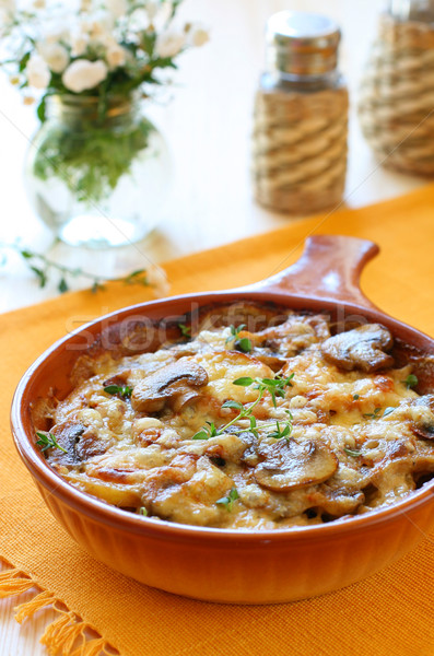 potato and mushroom gratin Stock photo © sarsmis