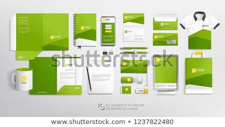 Download Free Abstract Yellow Modern Brand Identity Business Stationery Items Vector Illustration C Star Line Sarts 9215798 Stockfresh PSD Mockup Template