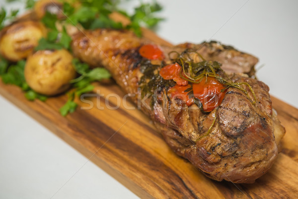roasted leg of turkey Stock photo © sarymsakov