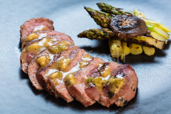 Stock photo: slices of duck fillet