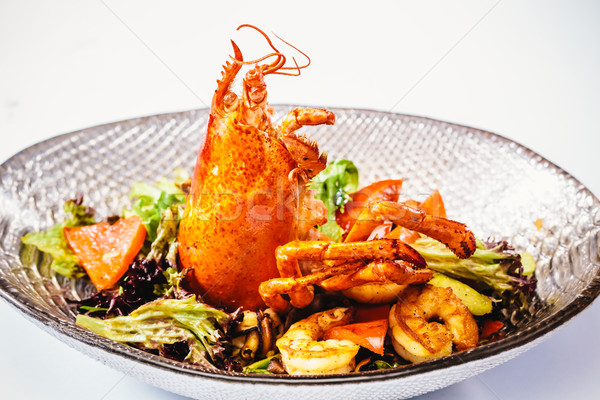 Lobster salad in japanese style Stock photo © sarymsakov
