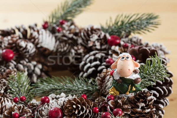 Weihnachten Dekoration Neujahr selektiven Fokus kreative Hintergrund Stock foto © sarymsakov