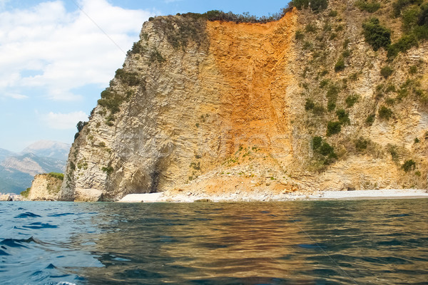 Felsen transparent Ozean Wasser Montenegro Gebäude Stock foto © sarymsakov