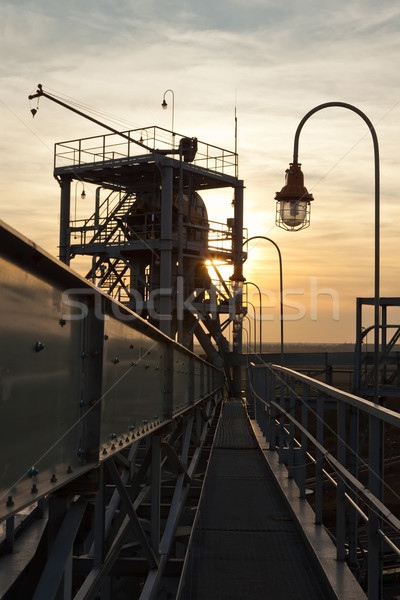 Industrial planta fábrica tecnologia fundo metal Foto stock © sarymsakov