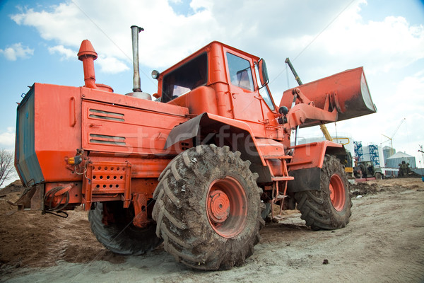 Bulldozer on sand Stock photo © sarymsakov