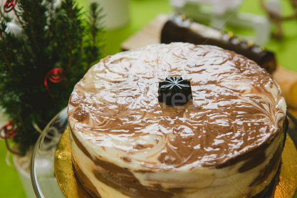 Dulce buffet torta delicioso casero vegetariano Foto stock © sarymsakov