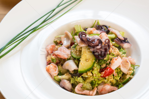 seafood salad with quinoa Stock photo © sarymsakov