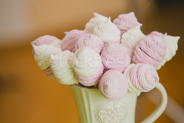 Homemade pink and white marshmallow Stock photo © sarymsakov