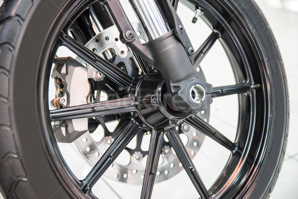New shiny brake discs on motorcycle Stock photo © sarymsakov