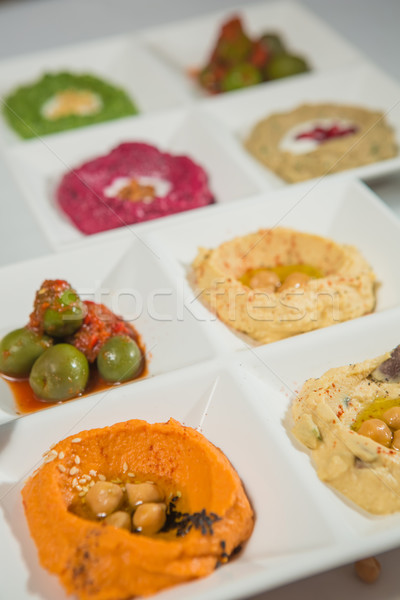 Delicious and healthy hummus  Stock photo © sarymsakov