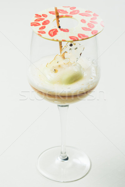 香草 冰淇淋 玻璃 顏色 淺 商業照片 © sarymsakov
