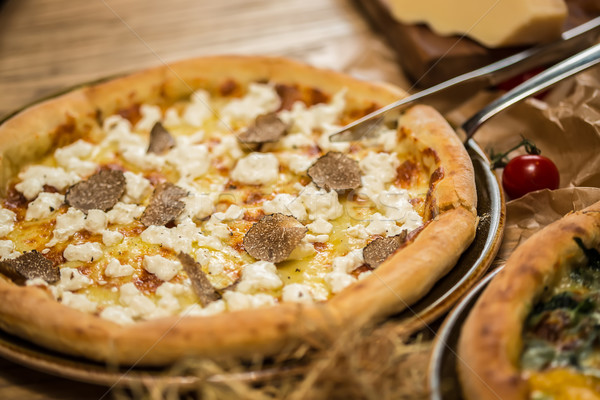 italian pizza with truffels Stock photo © sarymsakov