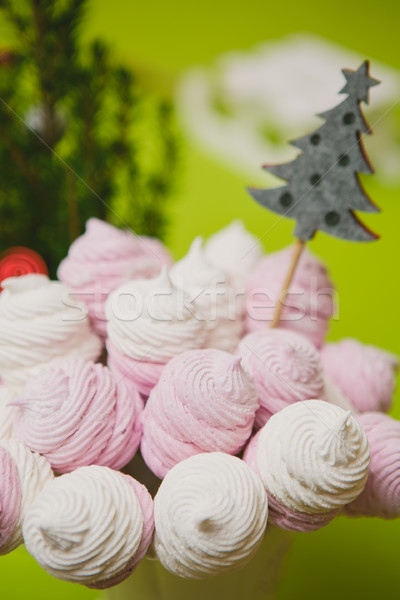 Homemade pink and white marshmallow Stock photo © sarymsakov