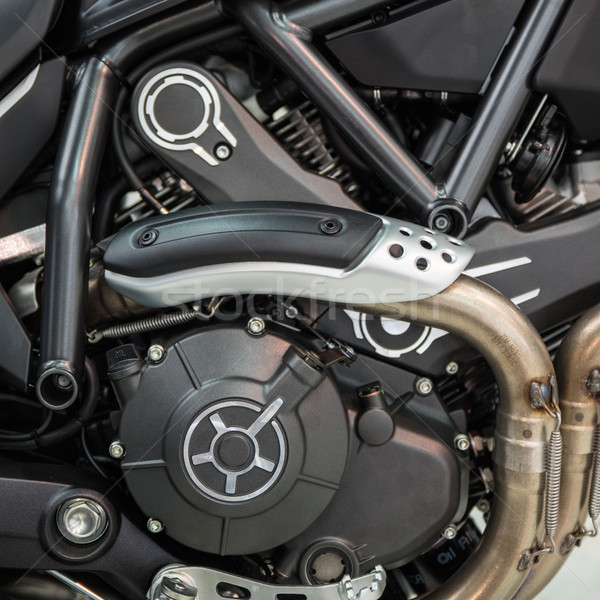 Stock photo: Detail of motorcycle engine