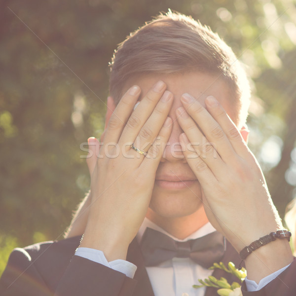 Stock foto: Schönen · Hochzeit · Paar · genießen · Sonne · Frau