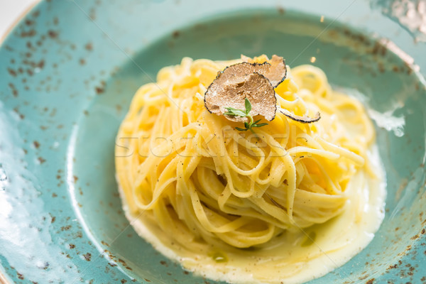 Dish of pasta with truffle Stock photo © sarymsakov