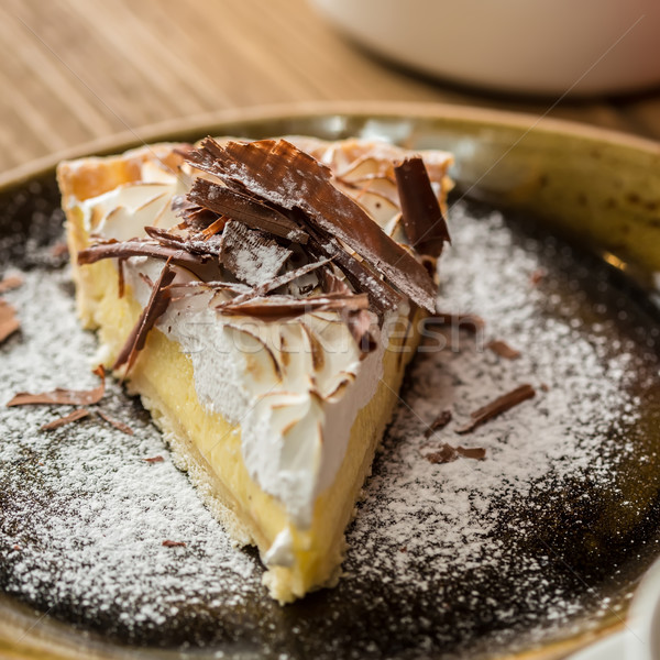 Käsekuchen Schokolade gebacken Vollkommenheit Platte Obst Stock foto © sarymsakov