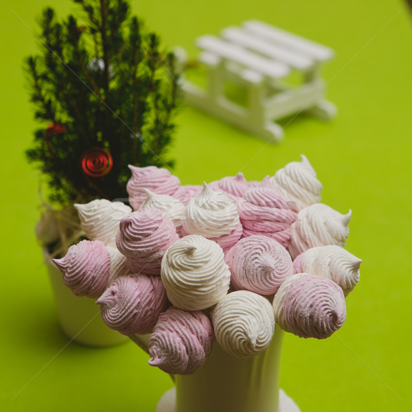 Homemade pink and white marshmallow Stock photo © sarymsakov