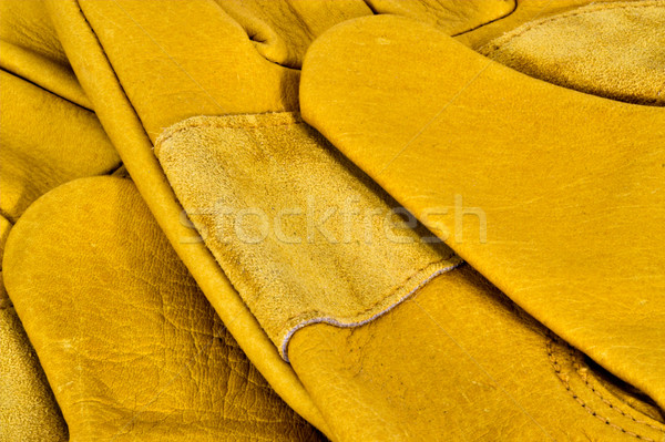 革 作業 手袋 クローズアップ 黄色 建設 ストックフォト © sbonk