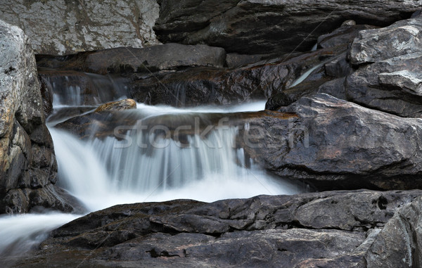 Wasserfall wenig Stream fließend nach unten Felsen Stock foto © sbonk