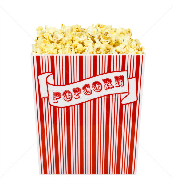 Popcorn Container isoliert weiß Film Feld Stock foto © sbonk