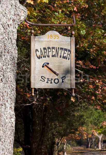 Carpenter Shop Sign Stock photo © sbonk