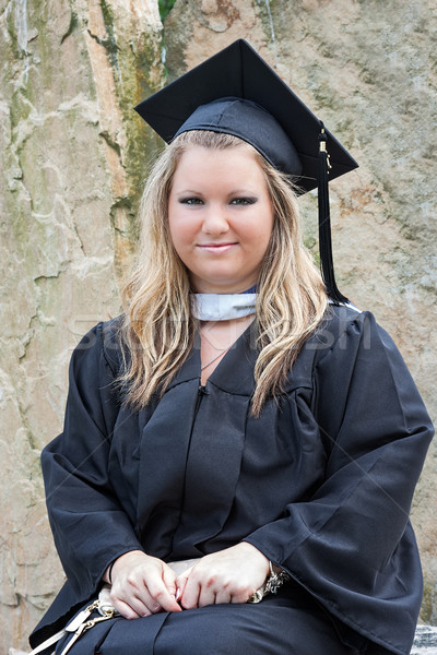 Female College Graduate Portrait in Cap and Gown Stock photo © sbonk
