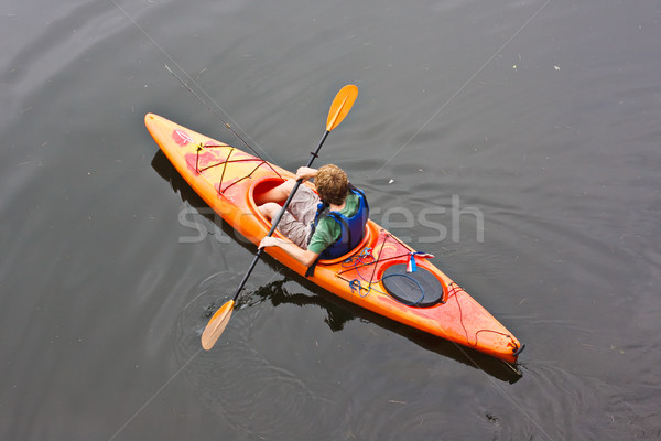 Teen in Kayak Stock photo © sbonk
