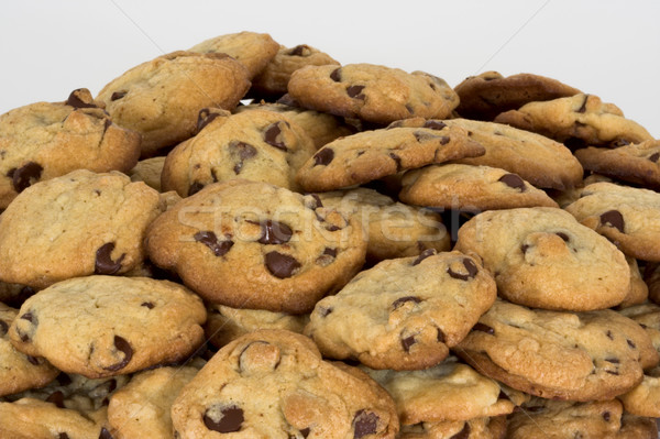 Stockfoto: Vers · gebakken · cookies · chocolade · chip · snoep