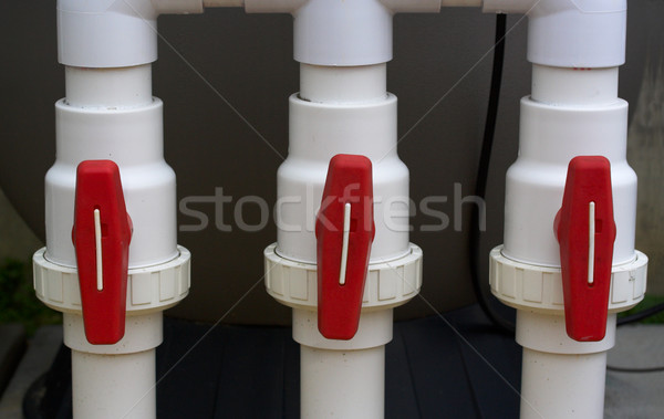 Pvc tuyaux piscine filtrer industrielle pipe Photo stock © sbonk
