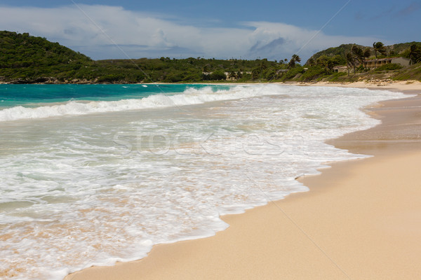 Waves Crashing on Beach at Half Moon Bay Antigua Stock photo © scheriton