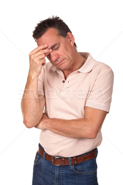 Anxious Worried Stressed Middle Age Man Stock photo © scheriton