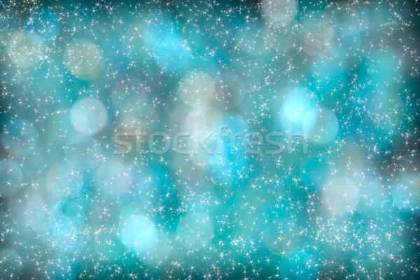 Turquoise Aqua Abstract Starlight Bokeh Background Stock photo © scheriton