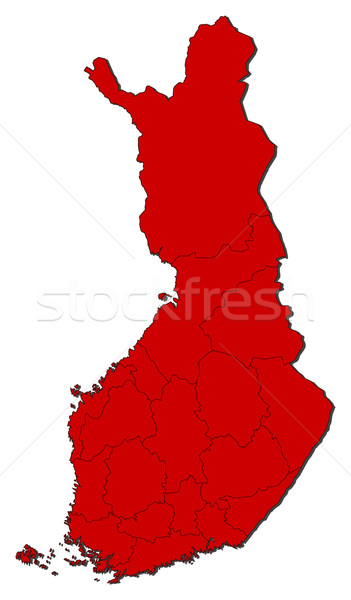 карта Финляндия политический несколько аннотация Сток-фото © Schwabenblitz