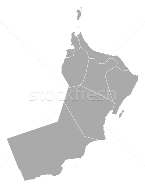 Mappa Oman politico parecchi regioni abstract Foto d'archivio © Schwabenblitz