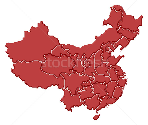Karte China politischen mehrere abstrakten Hintergrund Stock foto © Schwabenblitz