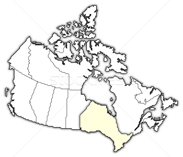 Hartă Canada ontario politic abstract Imagine de stoc © Schwabenblitz