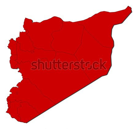 Mappa Siria politico parecchi abstract mondo Foto d'archivio © Schwabenblitz