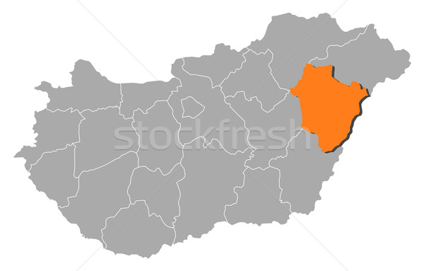 Map of Hungary, Hajd Stock photo © Schwabenblitz