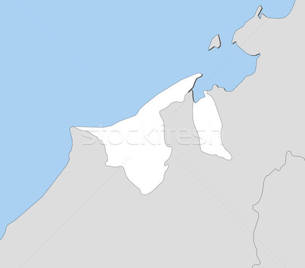 Stock photo: Map of Brunei